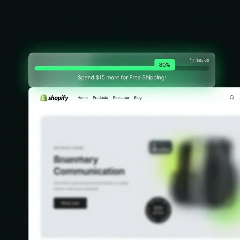 Progressive Free Shipping Bar - Boost Average Order Value (AOV). [App Protocol Feature]