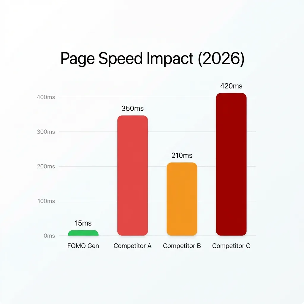 Shopify app speed comparison chart 2026