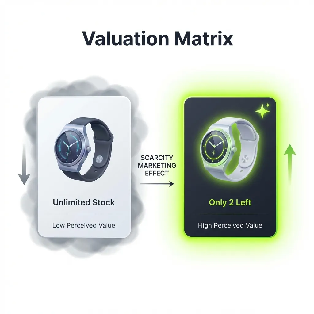 Psychology of scarcity marketing valuation matrix for Shopify 2026